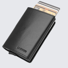 Load image into Gallery viewer, La Enviro Leura 2.0 Black Minamalist Vegan Leather Coin Pocket Wallet