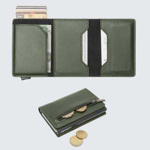 La Enviro Leura 2.0 Unisex Vegan Leather Wallet Green