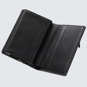 La Enviro Stanley Vegan Leather Wallet Black