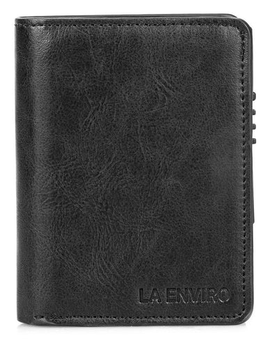 La Enviro Minimalist Unisex Vegan Leather Wallet Black