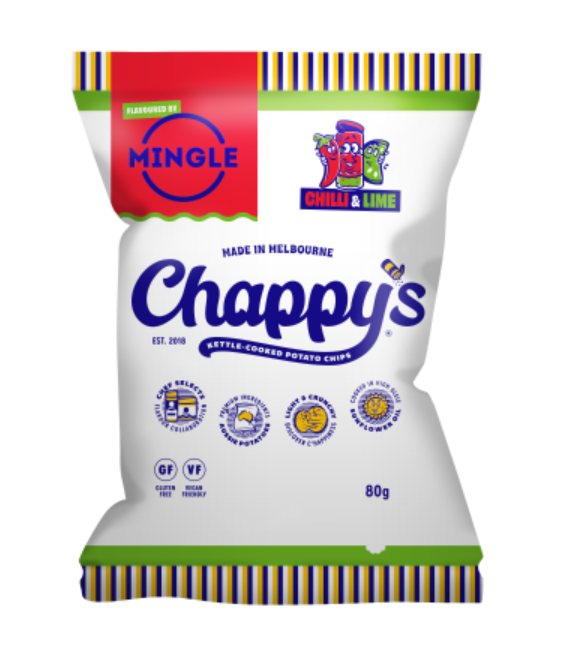 Chappy's Chilli & Lime Potato Chips 80g