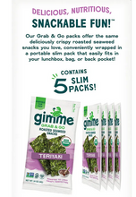 Load image into Gallery viewer, Gimme Grab &amp; Go Roasted Seaweed Snacks Teriyaki 5 pack