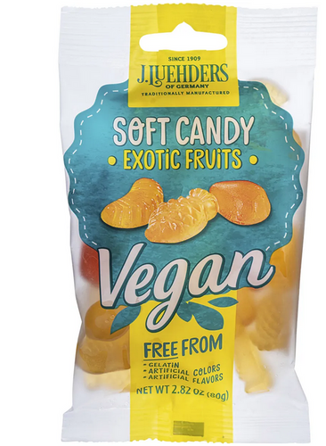 J Luehders Soft Candy Vegan Exotic Fruits 80g