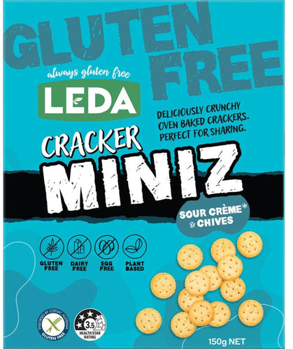 Leda Cracker Miniz Sour Creme & Chives 150g