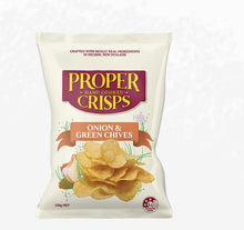 Load image into Gallery viewer, Proper Hand Cooked Crisps Onion &amp; Green Chives 150g