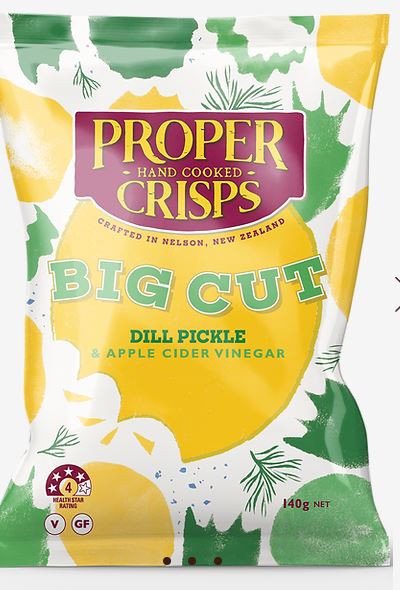 Proper Crisps Big Cut Dill Pickle & Apple Cider Vinegar 140g