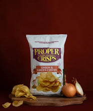 Load image into Gallery viewer, Proper Hand Cooked Crisps Onion &amp; Green Chives 150g