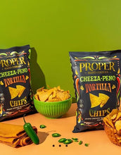 Load image into Gallery viewer, Proper Hand Cooked Cheeza-Peno Tortilla Chips 150g