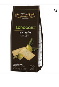 Scrocchi Con Olive Italian Thin Crackers 175g