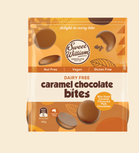 Sweet William Caramel Chocolate Bites 140g