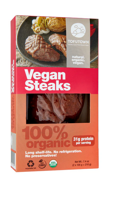 Tofutown Vegan Steaks  105g x 2