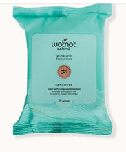 Load image into Gallery viewer, Wotnot Natural Face Wipes Sensitive 25 Pack