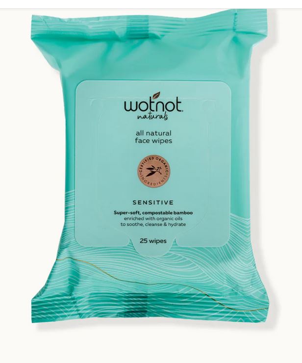 Wotnot Natural Face Wipes Sensitive 25 Pack