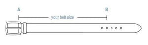 Brown Pleather Vegan Belt for Men by La Enviro sizing chart