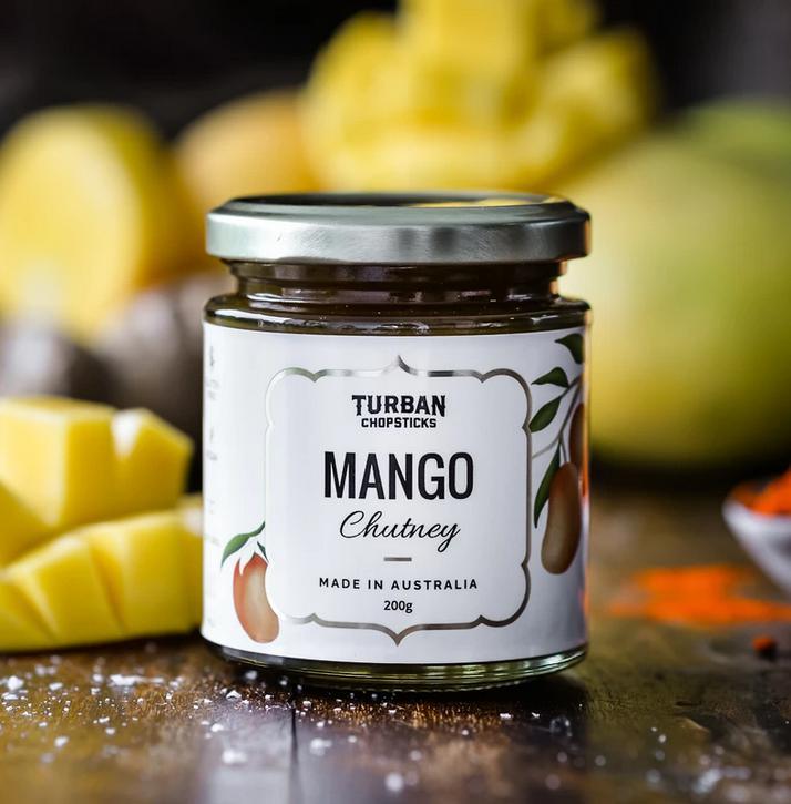 Turban Chopsticks Mango Chutney 200g-Five Vegans