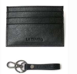 La Enviro Avoca Minamalist Unisex Card Holder Black - Five Vegans