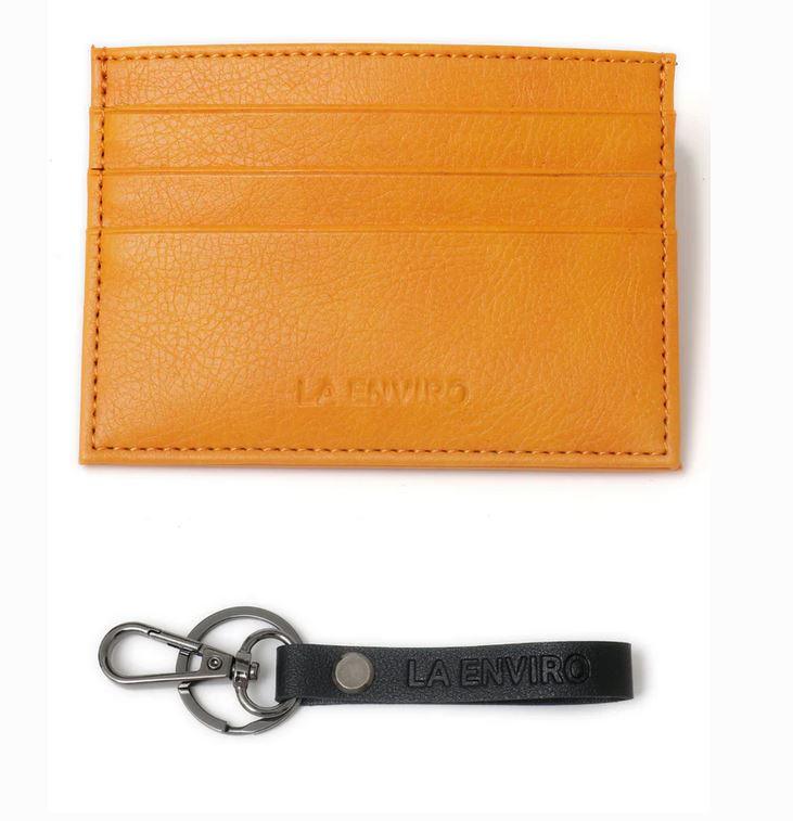 La Enviro Avoca Minamalist Unisex Card Holder Orange - Five Vegans