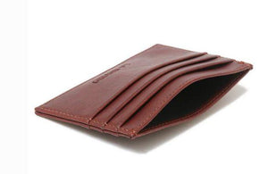 La Enviro Avoca Minamalist Unisex Card Holder Dark Brown - Five Vegans