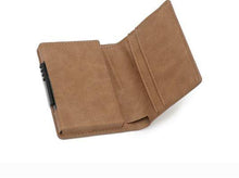 Load image into Gallery viewer, La Enviro Minimalist Unisex Vegan Leather Wallet Brown - Five Vegans