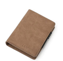 Load image into Gallery viewer, La Enviro Minimalist Unisex Vegan Leather Wallet Brown - Five Vegans