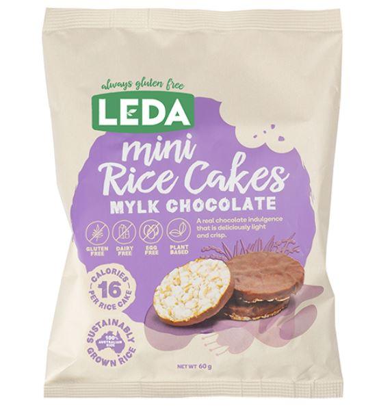 Leda Mini Rice Cakes Mylk Chocolate 60g - Five Vegans